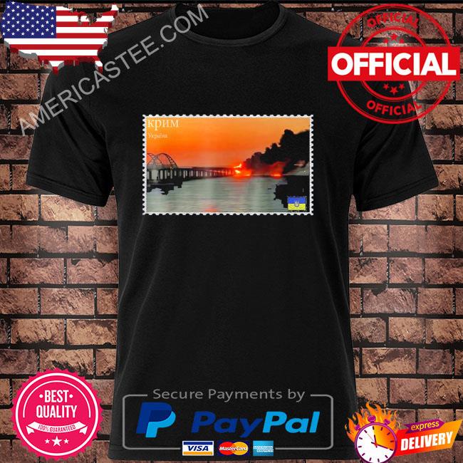 Crimea's kerch bridge stamp crimea bridge peninsula ukraine shirt