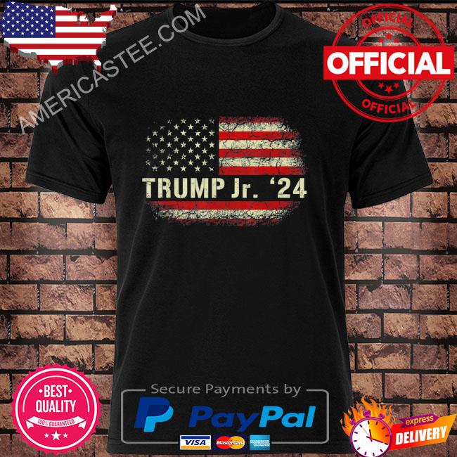 Donald Trump jr for president 2024 Trump republican American flag shirt