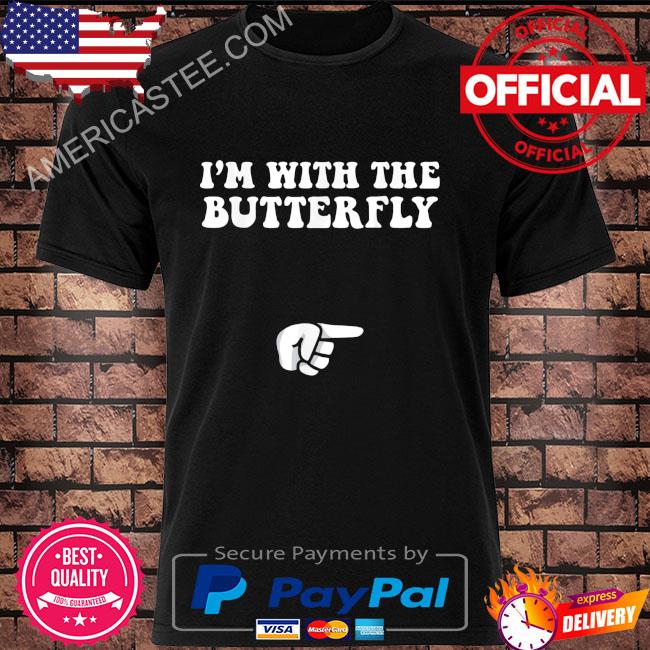 I'm with butterfly halloween costume party matching couples shirt