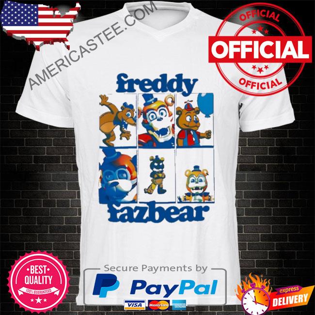 Jonnyblox five nights at freddy's freddy fazbear grid boyfriend fit girls shirt