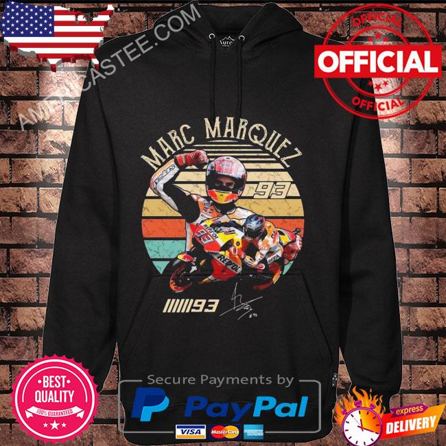 Marc Marquez 93 signature vintage s Hoodie black