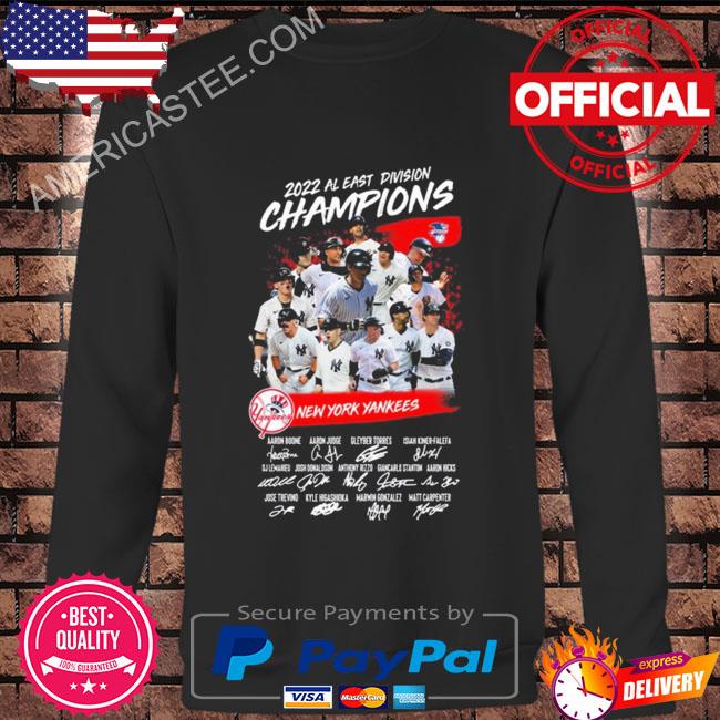 New York Yankees 2022 AL East Division Champions Signatures shirt