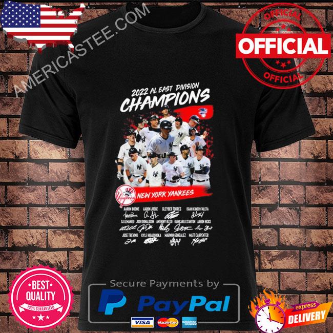 New york yankees 2022 al east division champions signature shirt, hoodie,  sweater, long sleeve and tank top