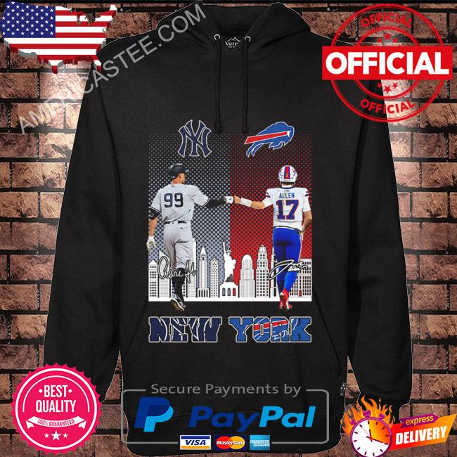 New York Yankees and Buffalo Bills Aaron Judge and Josh Allen signatures  2022 shirt, hoodie, sweater, long sleeve and tank top