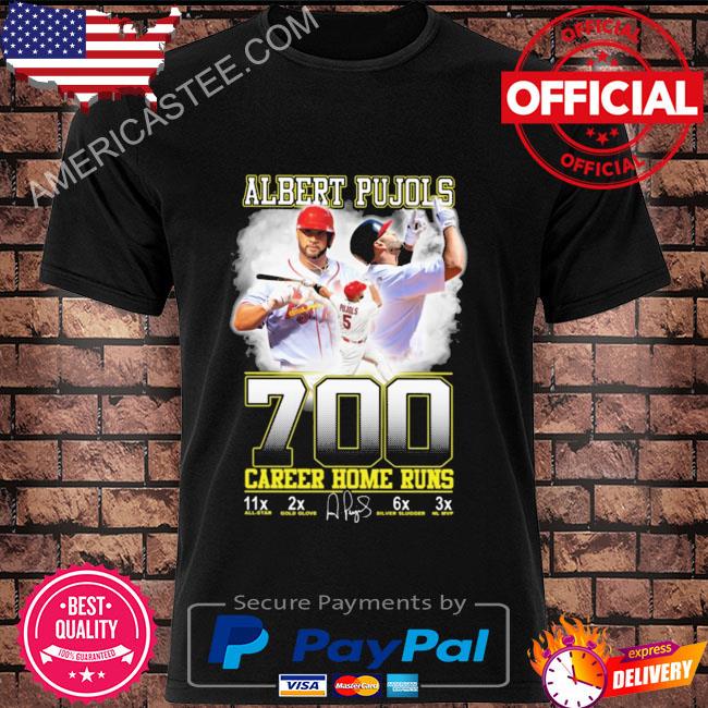 Official Albert Pujols 700 Career home runs signature shirt