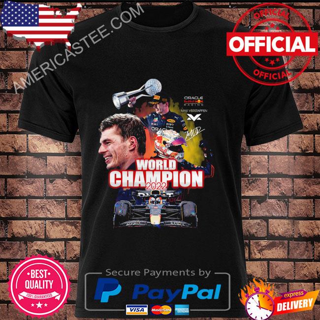 Official Max Verstappen world Champions signature 2022 shirt