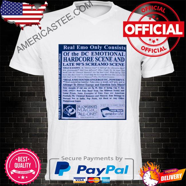 Real emo only consists shirt