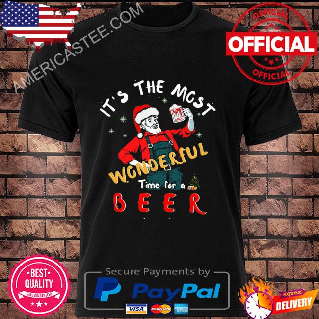 Santa it's the most wonderful time for a beer 2022 Christmas sweater