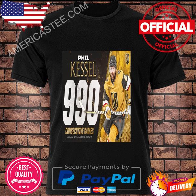 The nhl iron man phil kessel 990 consecutive games with vegas golden knights shirt