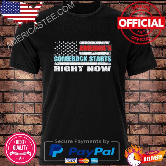 America’s Comeback Starts Right Now Retro US Flag Trump 2024 Shirt
