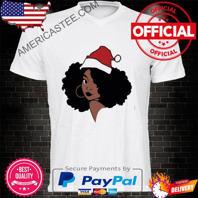 Black girl merry Christmas afro woman sweater