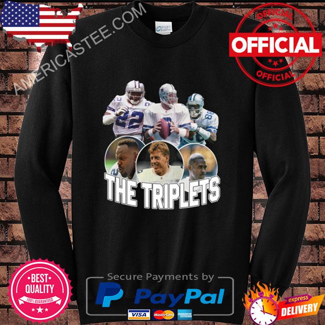 Dak Prescott The Triplets Emmitt Smith Troy Aikman And Michael Irvin Shirt,  hoodie, sweater, long sleeve and tank top