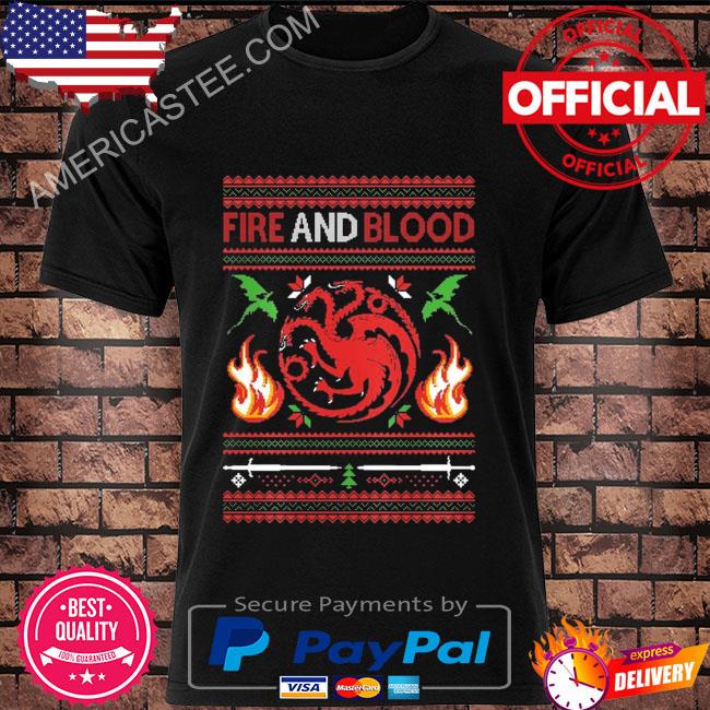 Dragon fire and blood ugly Christmas sweater