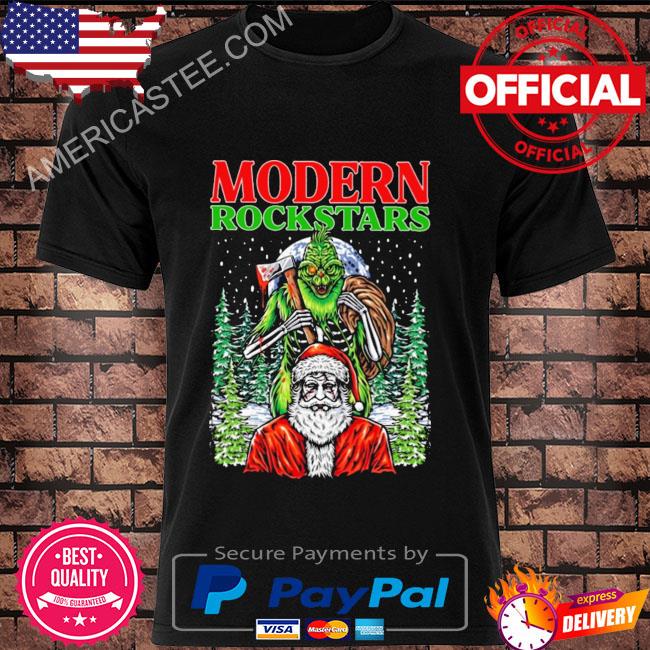Grinch and santa claus modern rockstars Christmas sweater