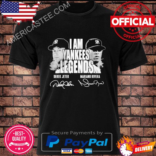I am yankees legends Derek Jeter and Mariano Rivera signature shirt