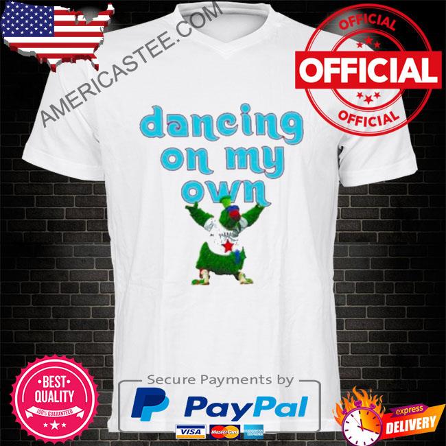 Mascots Phillies phanatic phillies dancing on my own double sided 2022 shirt