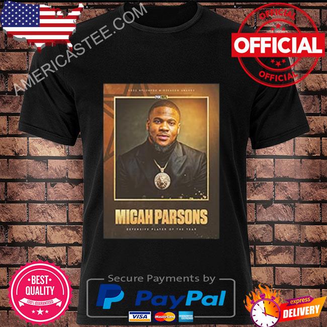 Micah parsons defensive player of the year 2022 nfl on fox midseason awards shirt
