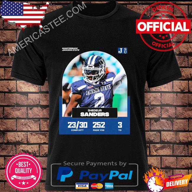 Official Shedeur sanders jackson state 252 pass yda 3 td 2022 shirt