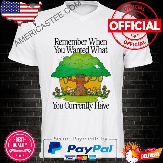 Remember when you wanted what you currently have shirt
