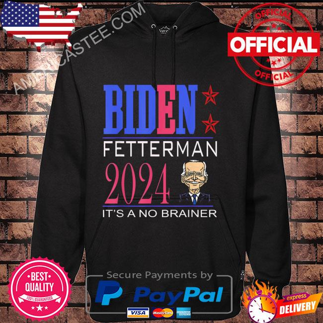 Retro vintage biden fetterman 2024 it's a no brainer s Hoodie black