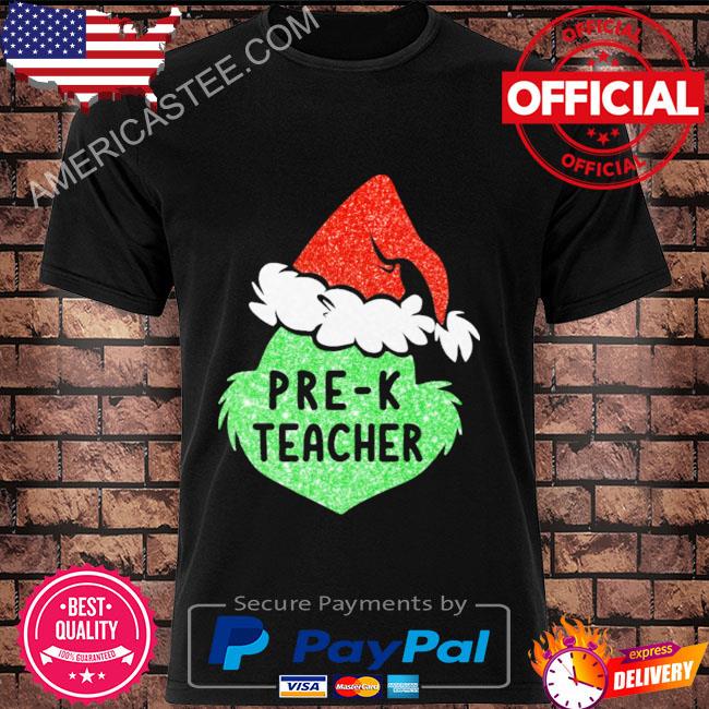Santa grinch Pre-K Teacher Christmas 2022 sweater