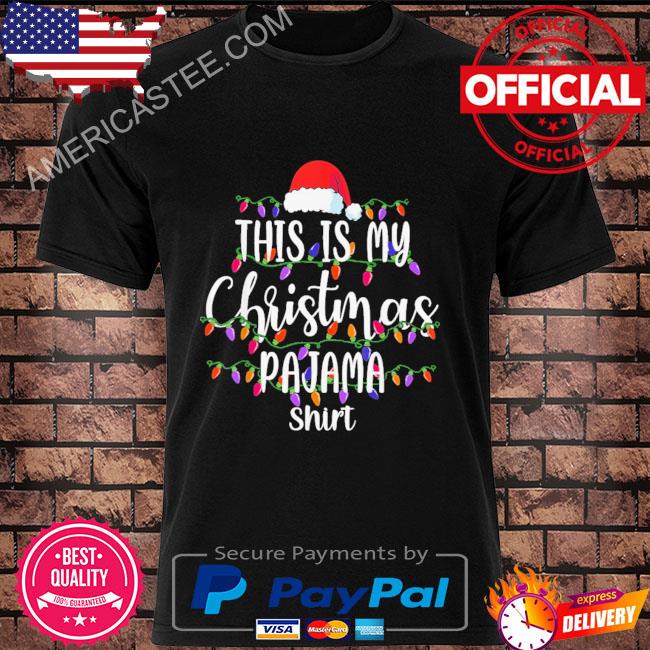 Santa hat this is my Christmas pajama merry xmas family sweater
