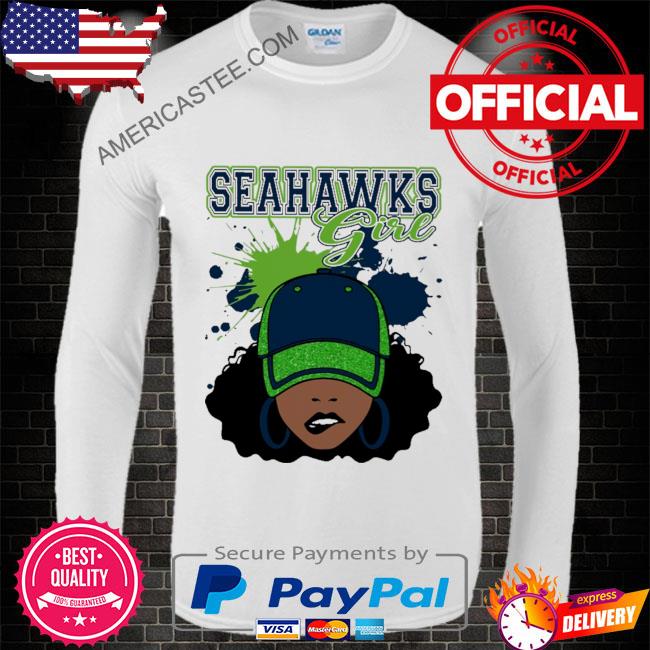 Black Girl Seattle Seahawks 80s T Shirt 