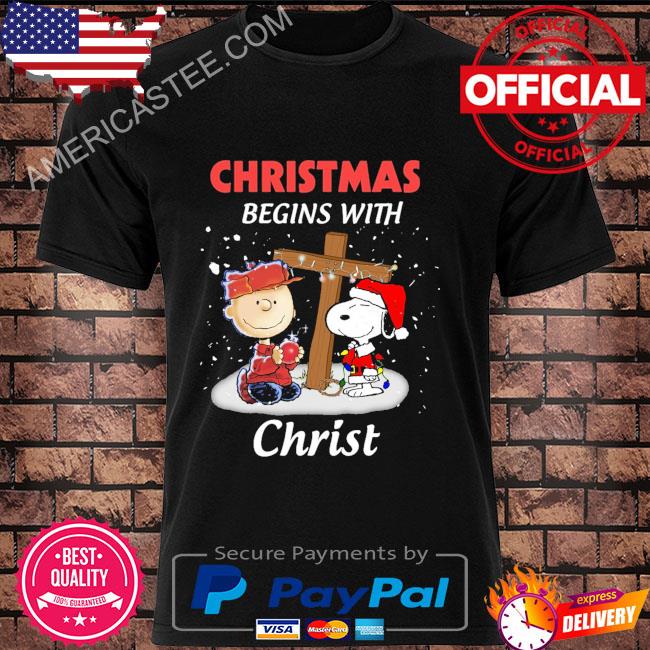 Snoopy and friend begin with christ sweater shirt
