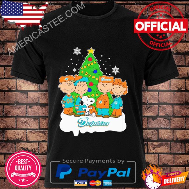 Snoopy The Peanuts Miami Dolphins Christmas Shirt