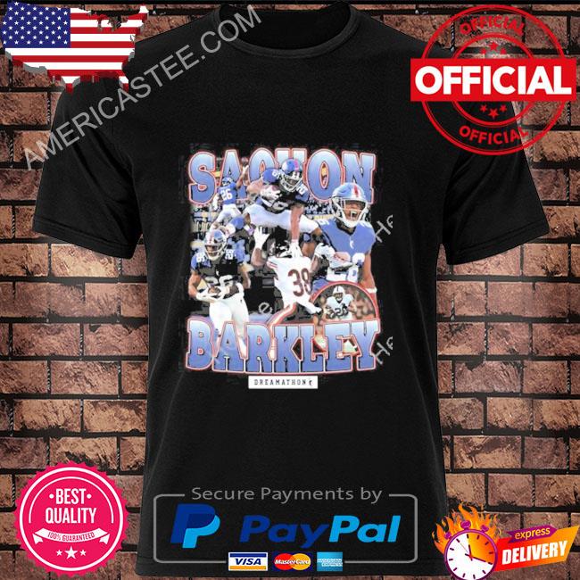 Sterling shepard wearing saquon barkley new york giants shirt