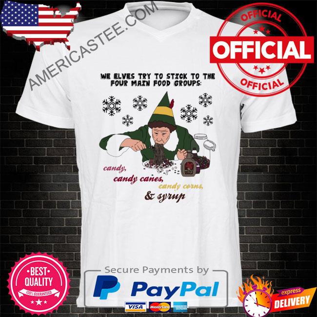 The four main food groups buddy the elf christmas sweater