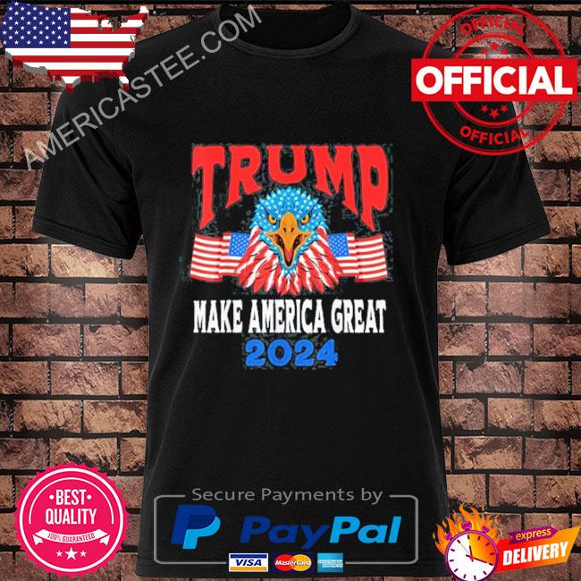Trump maga usa republican American flag eagle shirt