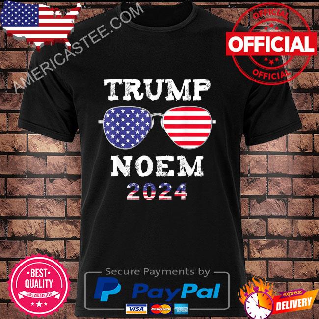 Trump noem 2024 president election republican ticket American flag shirt