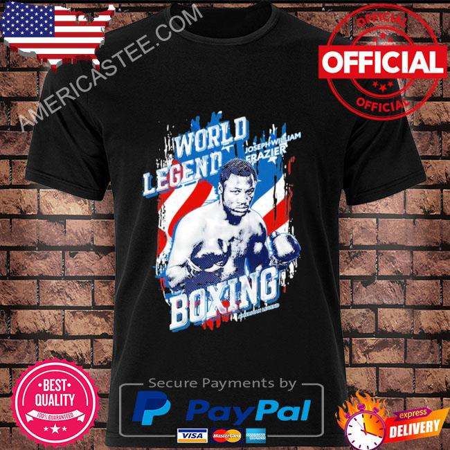 Uk flag design joe frazier world legend boxing shirt