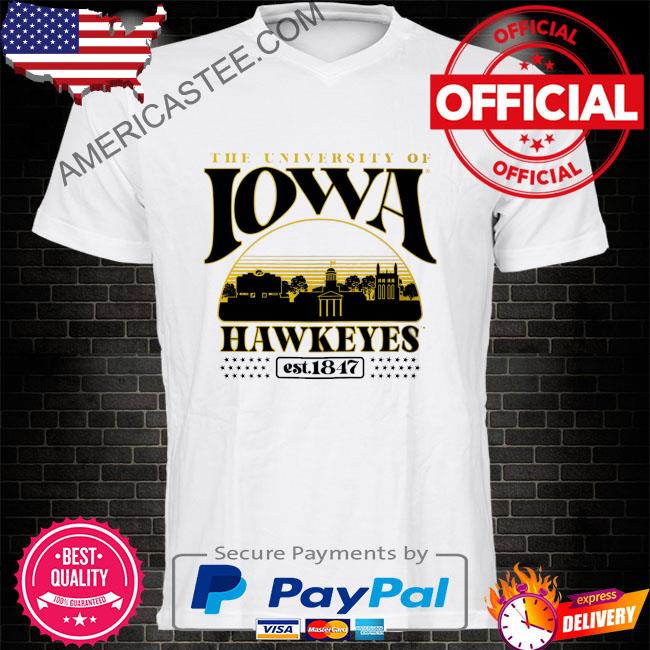 Uscape apparel white iowa hawkeyes est 1947 shirt