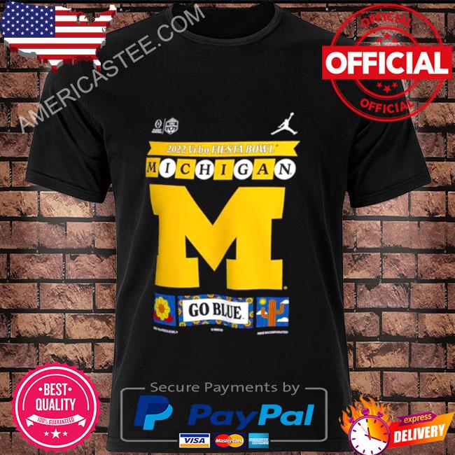 2022 Fiesta Bowl Illustrated Michigan Wolverines College Football Playoff Shirt