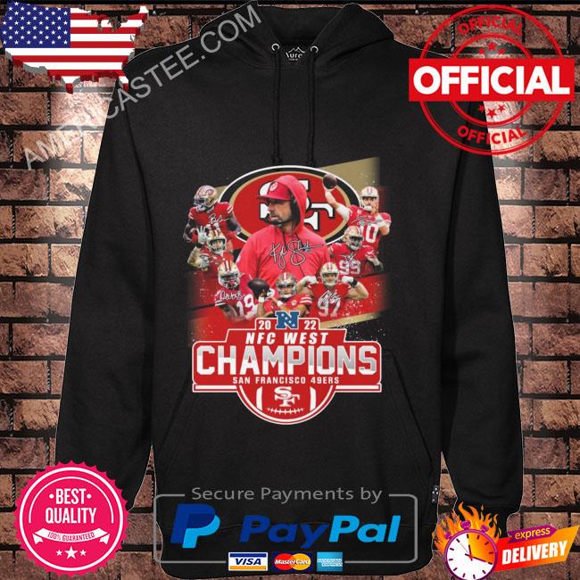 San Francisco 49ers Team Football 2022 NFC West Champions Signatures shirt,  hoodie, sweater, long sleeve and tank top