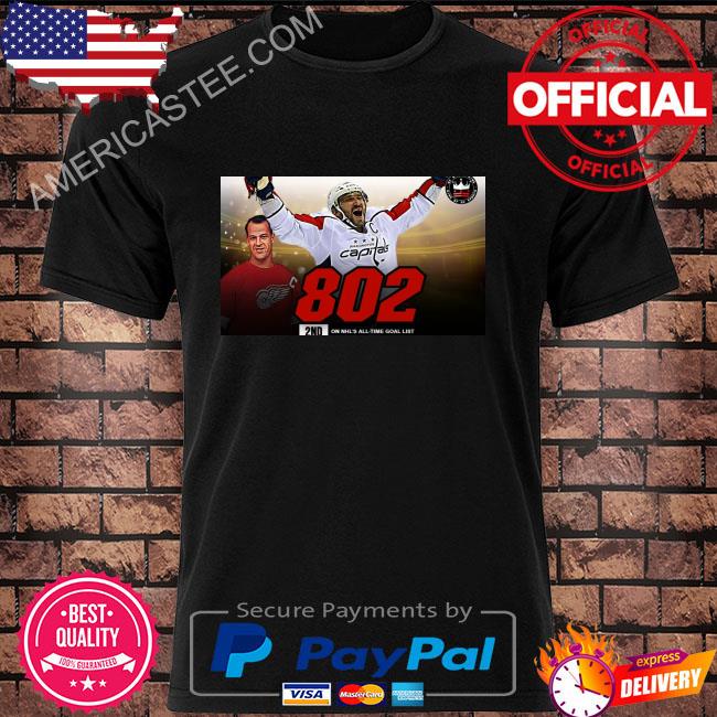Alex Ovechkin overtakes Gordie Howe for second on the goals list shirt