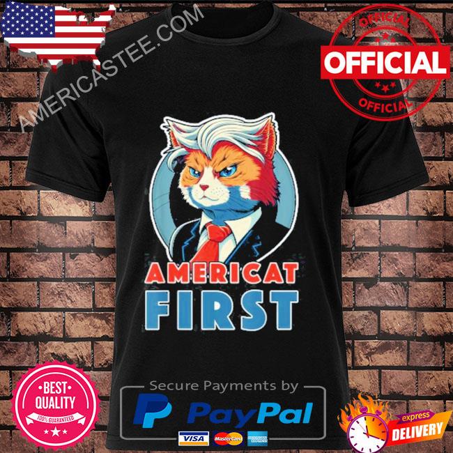 Americat First Patriotic America Cat President Shirt