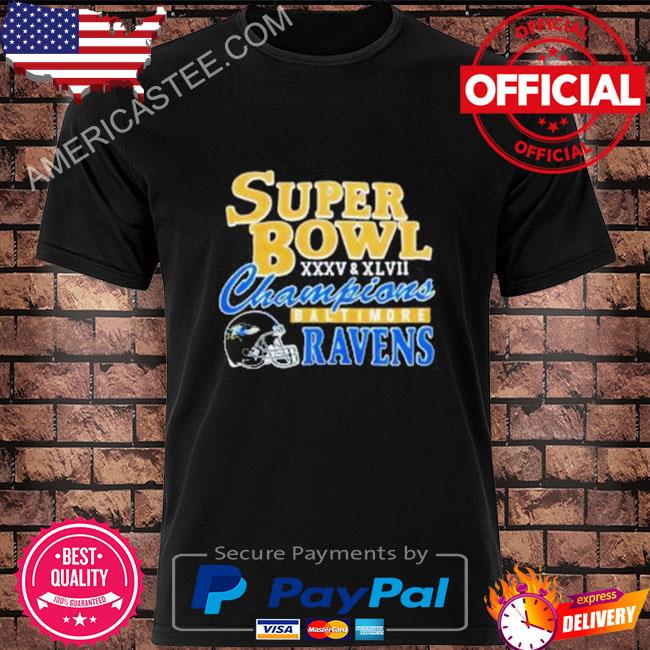 Official Super bowl xxxv champions baltimore ravens T-shirt, hoodie, tank  top, sweater and long sleeve t-shirt