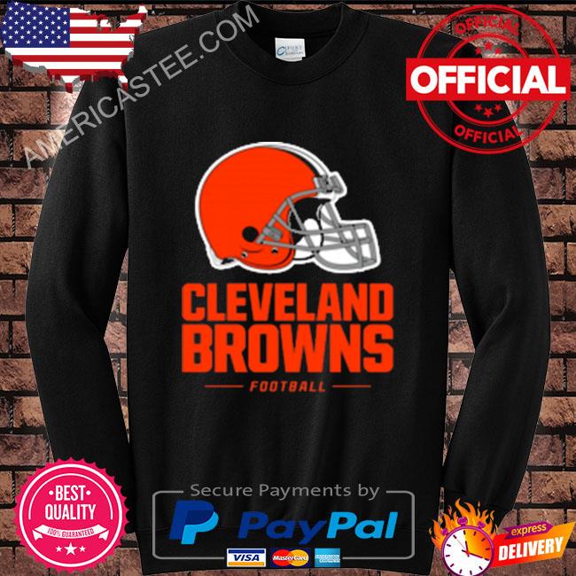 Brown cleveland browns logo team lockup fitted limited shirt, hoodie,  sweater, long sleeve and tank top