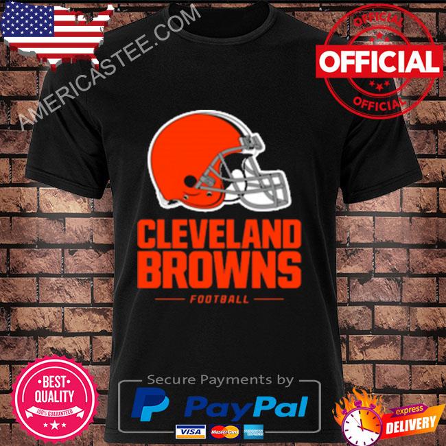 Brown cleveland browns logo team lockup fitted limited shirt