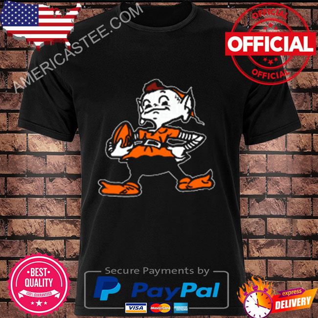 21007 NFL Team Apparel CLEVELAND BROWNS ELF Logo Football SHIRT