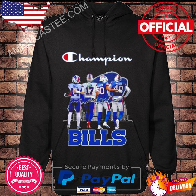 Champions Stefon Diggs Josh Allen Dane Jackson and Von Miller Buffalo Bills  signatures shirt, hoodie, sweater, long sleeve and tank top