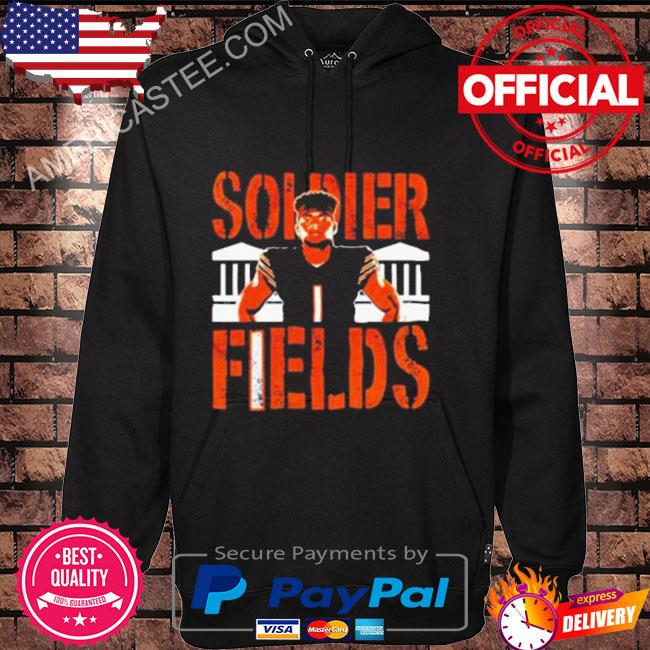 Chicago bears justin fields soldier fields shirt, hoodie, sweater, long  sleeve and tank top