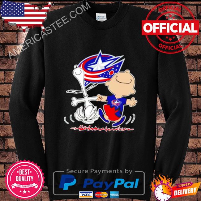 Columbus Blue Jackets Snoopy and Charlie Brown dancing T-shirt, hoodie,  sweatshirt for men and women