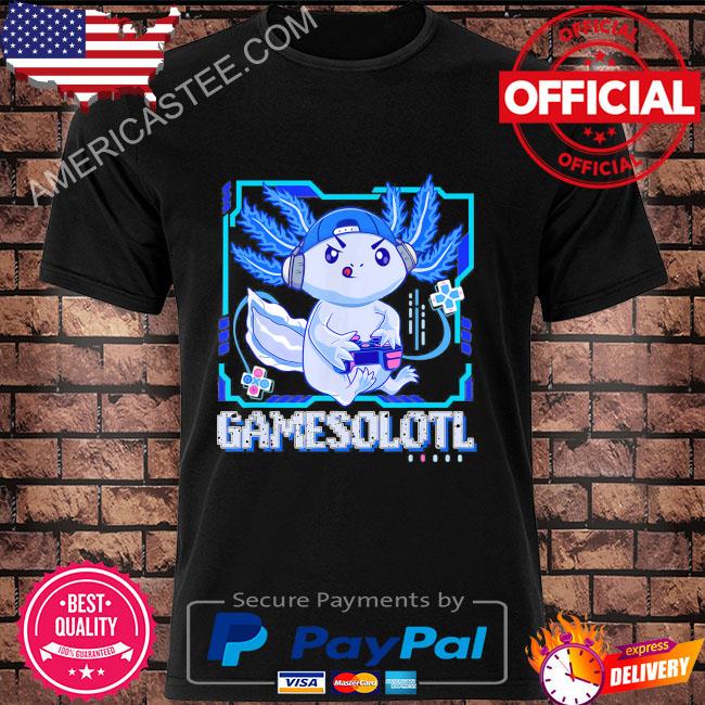 Gamesolotl Gamer Axolotl Kids Boys Video Games Anime Lizard Shirt