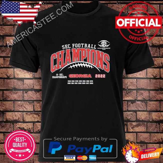 Georgia bulldogs sec champs 2022 laces shirt