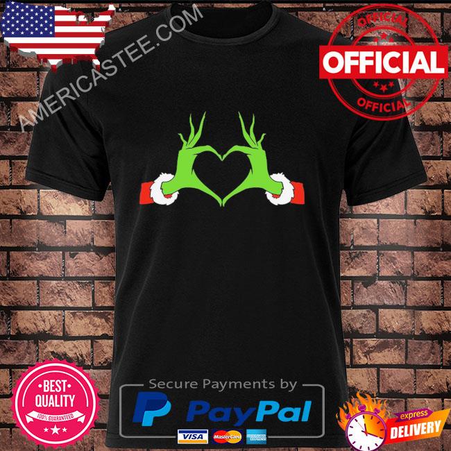 Grinch Hand Heart Christmas Sweater