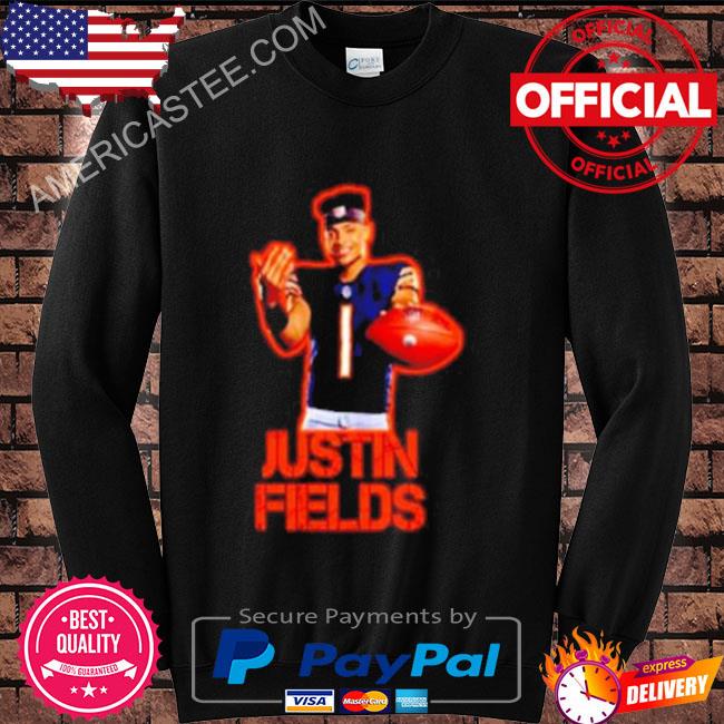 Justin Fields 1 Chicago Bears football player poster shirt, hoodie,  sweater, long sleeve and tank top